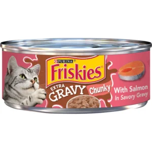 Friskies Extra Gravy Chunky With Salmon In Savory Gravy 156g