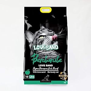 BENTONITE Clumping Love Sand Cat Litter (Green Apple) 10L