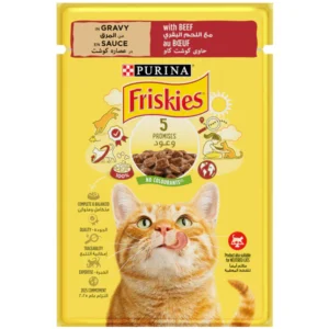 Purina Friskies Beef Chunks in Gravy  Pouch 85g