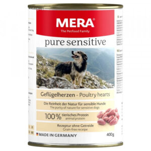 Mera Pure Sensitive with Poultry Hearts 400 gm Dog Can