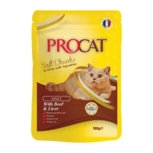 Procat Beef and Liver Soft Chunks in Gravy with Vegetables 85 g