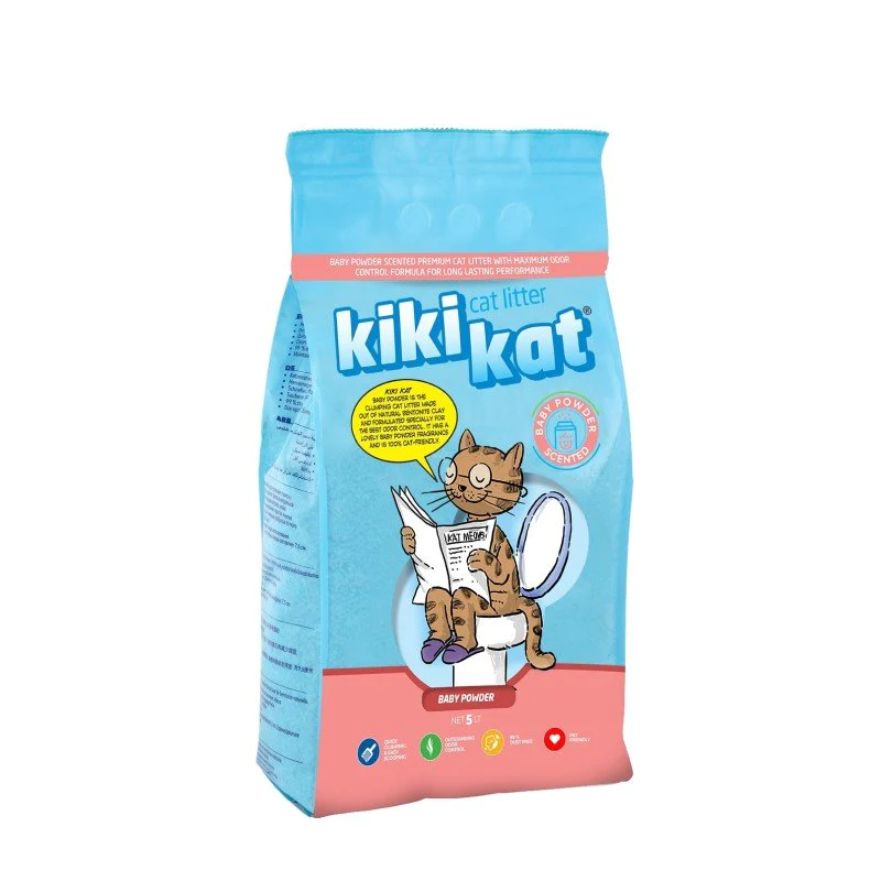 Kiki Kat Premium Cat Litter Scent : Baby powder 5L
