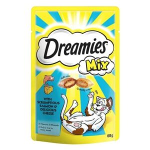 DREAMIES Cat Treat Biscuits with Salmon and Cheese 60 gm