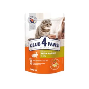 Club 4 Paws Wet Food with Rabbit in Jelly for Adult Cats 100 Gr