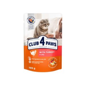 Club 4 Paws Wet Food with Turkey in Jelly for Adult Cats 100 Gr