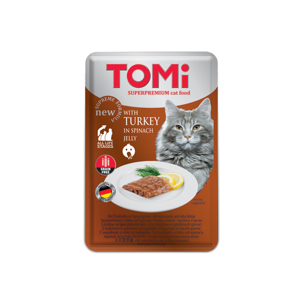 Tomi Turkey in Spinach Wet Food Pouch