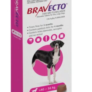 Bravecto Chewable Tablet For Very Large Dogs (40 - 56 Kg) X 1 Tablet