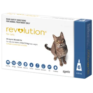 Revolution Topical Solution for Cats, 5.1-15 lbs - 1 Pipette (Spot-On Parasite Defense)