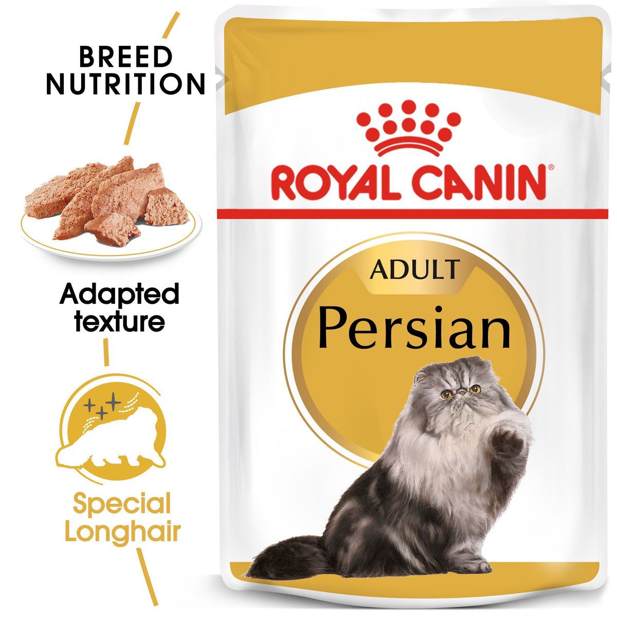 Royal Canin Persian Adult (Pouch) - Wet food for adult Persian cat - over 12 months