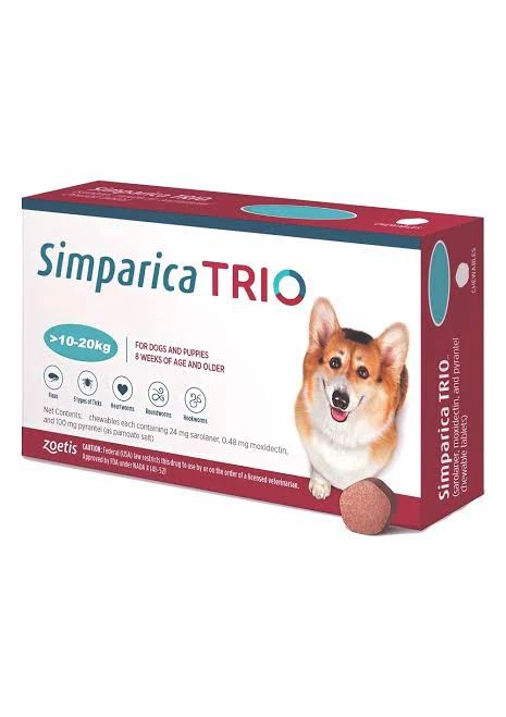 Simparica Trio Dogs 10 - 20KG - 1 Tablet