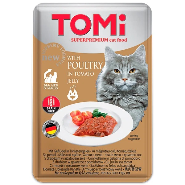Tomi Pouch Poultry in Tomato Jelly Cat