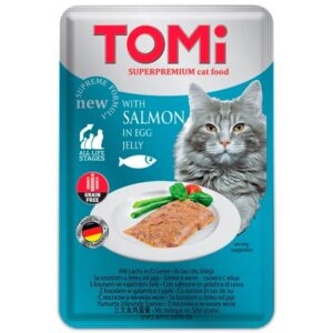 Tomi Pouch Salmon in Egg Jelly Cat